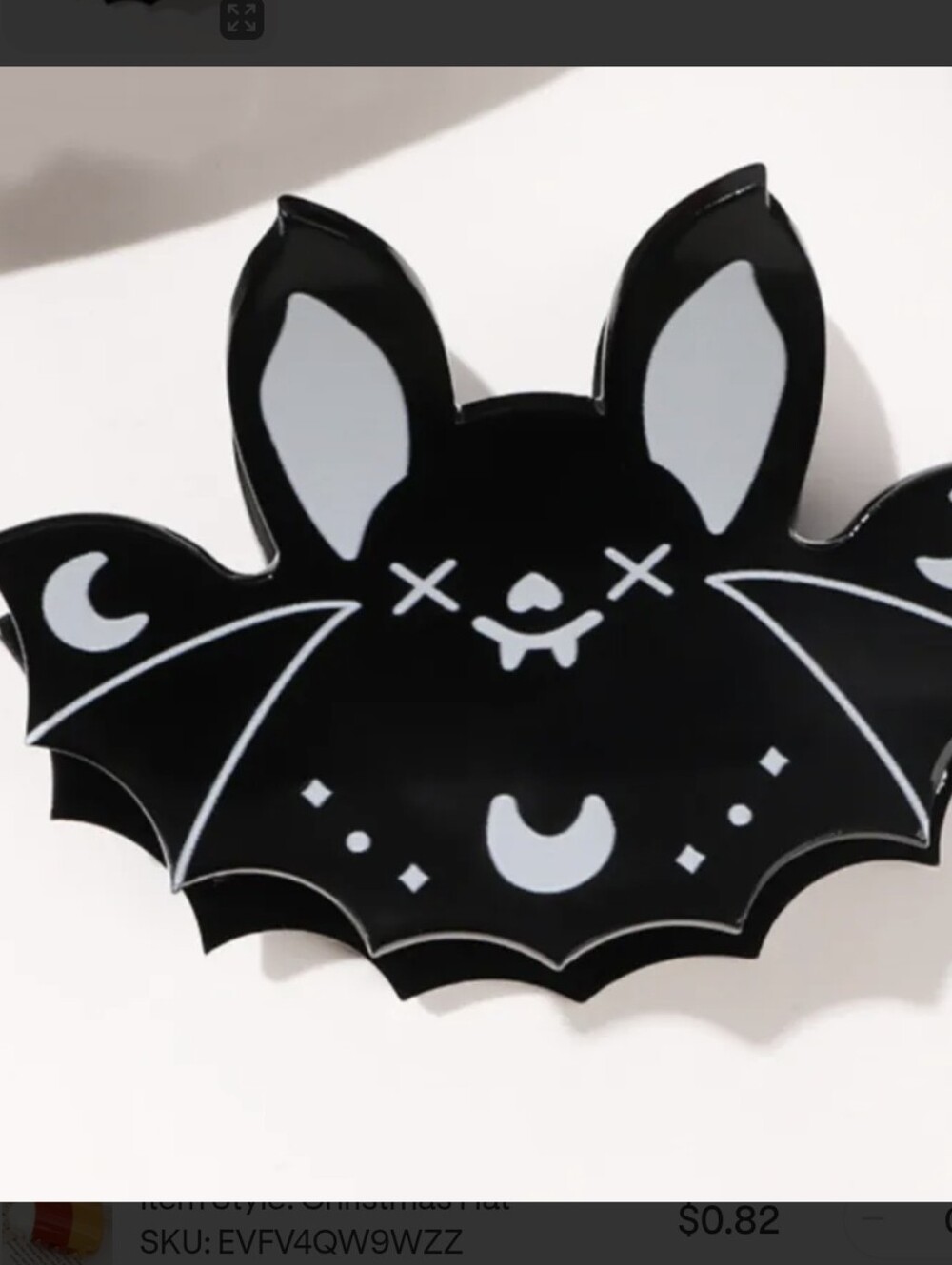 Black Bat Claw Clip